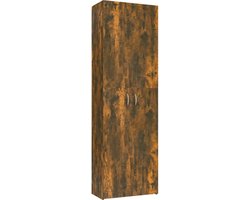 vidaXL - Kantoorkast - 60x32x190 - cm - bewerkt - hout - gerookt - eikenkleurig