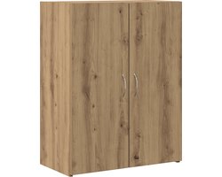 vidaXL - Kantoorkast - Artisanaal - eiken - 70 - x - 32 - x - 77.5 - cm - Bewerkt - hout