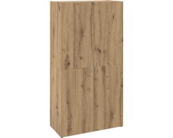 vidaXL - Kantoorkast - Oudhout - 60 - x - 32 - x - 115 - cm - Bewerkt - hout