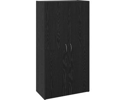 vidaXL - Kantoorkast - Zwart - eiken - 60 - x - 32 - x - 115 - cm - Bewerkt - hout