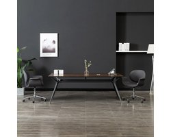 vidaXL Kantoorstoel Draaibaar - Donkergrijs Stof Kantoorstoel - Bureaustool - Ergonomische Stoel - Draaibare Stoel - Grijze Stoel