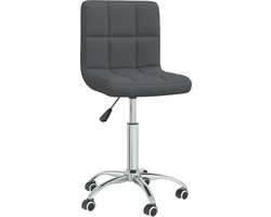 vidaXL - Kantoorstoel - draaibaar - stof - donkergrijs