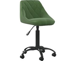 vidaXL - Kantoorstoel - fluweel - donkergroen