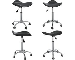 vidaXL Kantoorstoel kunstleer zwart - Kantoorstoel - Kantoorstoelen - Stoel - Stoelen