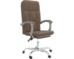 vidaXL - Kantoorstoel - verstelbaar - stof - bruin