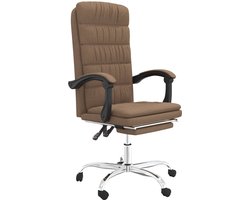 vidaXL - Kantoorstoel - verstelbaar - stof - bruin