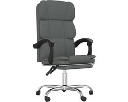 vidaXL - Kantoorstoel - verstelbaar - stof - donkergrijs