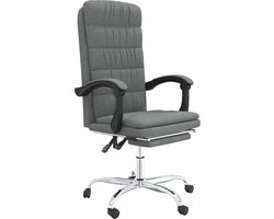 vidaXL - Kantoorstoel - verstelbaar - stof - donkergrijs