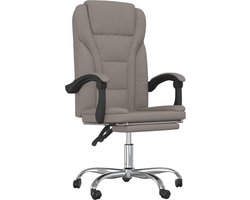 vidaXL - Kantoorstoel - verstelbaar - stof - taupe