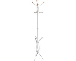 vidaXL - Kapstok - 176 - cm - gepoedercoat - ijzer - wit