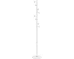 vidaXL - Kapstok - 176 - cm - gepoedercoat - ijzer - wit
