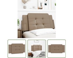 vidaXL Kapstok - Hoofdbordkussen - Hoofdbordkussen Zadar 100 cm kunstleer cappuccinokleurig - Lederlook - Bruine Bank - Bedroom Decor