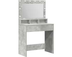 vidaXL - Kaptafel - Beton - Grijs - 78,5 - x - 41 - x - 135 - cm - Bewerkt - hout