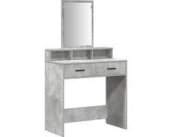 vidaXL - Kaptafel - Beton - Grijs - 79 - x - 41 - x - 140 - cm - Bewerkt - hout