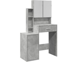 vidaXL - Kaptafel - met - kastje - 80x35x132 - cm - betongrijs