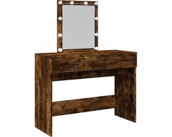 vidaXL - Kaptafel - met - LED - 100x40x130 - cm - gerookt - eikenkleurig