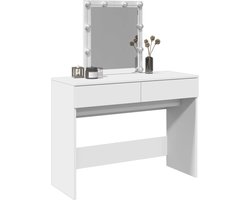 vidaXL - Kaptafel - met - LED - 100x40x130 - cm - wit