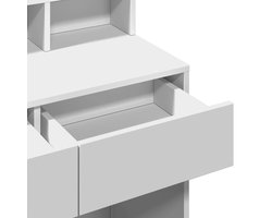 vidaXL - Kaptafel - met - LED - 80x41x134,5 - cm - wit
