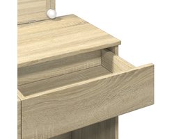 vidaXL - Kaptafel - met - LED-verlichting - 100x40x120 - cm - sonoma - eikenkleurig