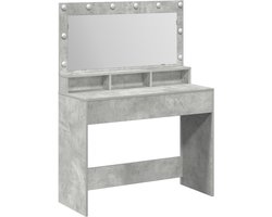 vidaXL - Kaptafel - met - LED-verlichting - - - Betonnen - Grijs - - - 100x41x135 - cm