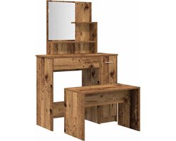vidaXL - Kaptafelset - bewerkt - hout - oud - houtkleurig