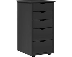 vidaXL - Kast - 34 - x - 39 - x - 61,5 - cm - Massief - vurenhout - Grijs