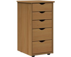 vidaXL - Kast - 34 - x - 39 - x - 61,5 - cm - Massief - vurenhout - Honing - bruin