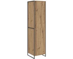vidaXL - Kast - Ambachtelijk - Eiken - 50 - x - 50 - x - 200 - cm - Bewerkt - hout