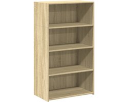 vidaXL Kast - Hoge Kast - Hoge kast 70x41x124 cm bewerkt hout sonoma eikenkleurig - Sonoma Eiken - Houten Kast - Bewerkt Hout