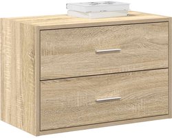 vidaXL Kast met 2 lades 60x31x40 cm bewerkt hout sonoma eikenkleur