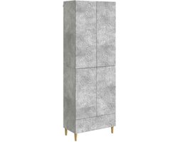 vidaXL - Kast - Set - 2 - st - Betongrijs - Bewerkt - hout