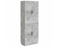 vidaXL - Kast - Set - 2 - st - Betongrijs - Bewerkt - hout