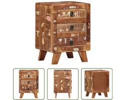 vidaXL Kastje - Nachtkastje - Nachtkastje 37x32x50 cm massief gerecycled hout - Slaapkamervloer - Vintage Meubilair - Industrieel Wonen