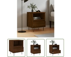vidaXL Kastje - Nachtkastje - Nachtkastje 40x35x50 cm bewerkt hout bruin eikenkleur - Bruin - Houten Kast - Meubilair