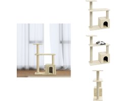 vidaXL Kattenboom - Kattenbomen - Kattenkrabpaal - Kattenkrabpalen - Kattenkrabpaal met sisal krabpalen 70 cm crèmekleurig