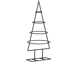vidaXL - Kerstdecoratie - kerstboom - 60 - cm - metaal - zwart