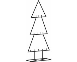 vidaXL - Kerstdecoratie - kerstboom - 60 - cm - metaal - zwart