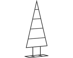 vidaXL - Kerstdecoratie - kerstboom - 60 - cm - metaal - zwart