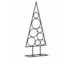 vidaXL - Kerstdecoratie - kerstboom - 60 - cm - metaal - zwart