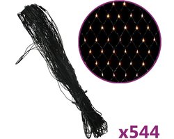vidaXL Kerstnetverlichting 544 LED's binnen en buiten 4x4 m warmwit