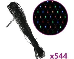 vidaXL Kerstnetverlichting 544 LED's binnen/buiten 4x4 m meerkleurig