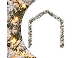 vidaXL - Kerstslinger - met - LED-verlichting - 10 - m - PVC - groen