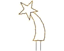 vidaXL - Kerstverlichting - meteoor - met - grondpinnen - 80 - LED's - 62 - cm