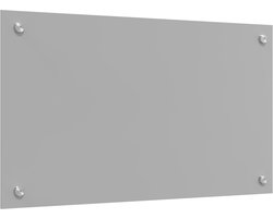 vidaXL - Keuken - Achterwand - Lichtgrijs - 70x40x0,6 - cm - Gehard - Glas