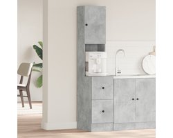 vidaXL - Keuken - Kast - Grijs - 35 - x - 50 - x - 180 - cm - Bewerkt - hout