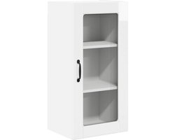 vidaXL - Keuken - Kast - Hoogglans - wit - 40 - x - 31 - x - 80 - cm - Bewerkt - hout