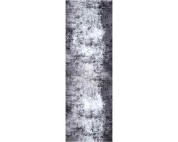 vidaXL - Keuken - Tapijt - Grijs - 180 - x - 60 - cm - Fluweel