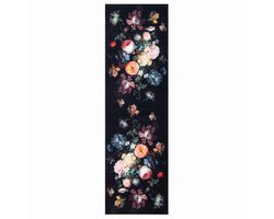 vidaXL - Keuken - Tapijt - Zwart - 150 - x - 45 - cm - Fluweel