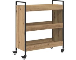 vidaXL - Keuken - Trolley - Artisan - Eiken - 70 - x - 30 - x - 82 - cm - Bewerkt - hout