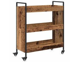 vidaXL - Keuken - Trolley - Oudhout - 70 - x - 30 - x - 82 - cm - Bewerkt - hout